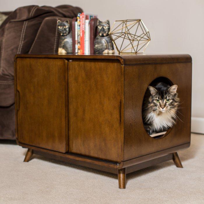 Mid-Century Modern Cat Litter Box
